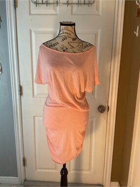 Victoria's Secret Peach Off-Shoulder Mini Dress